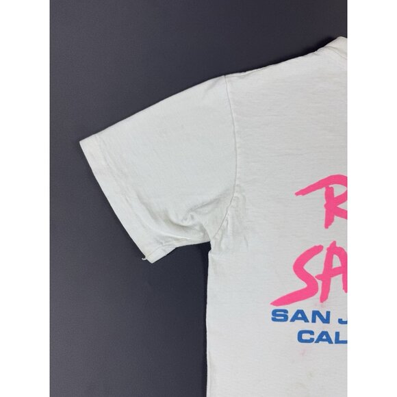 Rare Vintage 80s BMW San Jose California Ride Safely Hanes Small Tee Thrashed T - Picture 9 of 15